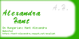 alexandra hant business card